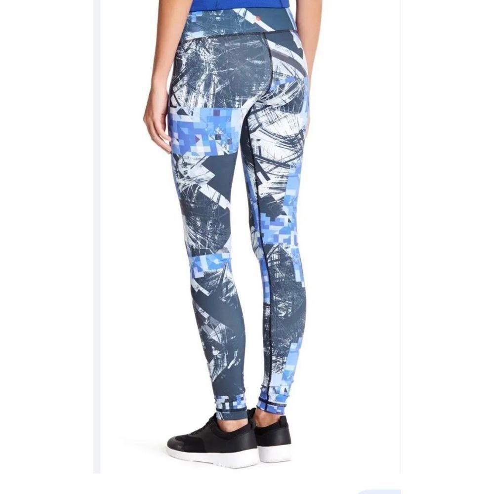 Vimmia Graphic Analog Blue Full Length Leggings sz M NWOT